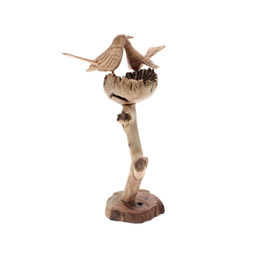 Parasite Wood with Two Birds and Eggs , Large