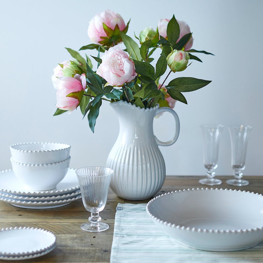Pearl White Serving Bowl, Low