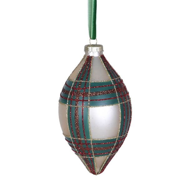 Plaid Finial Bauble - Angela Reed - Christmas Decorations