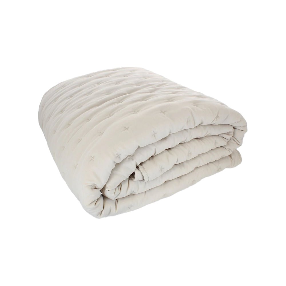 Portofino Oatmeal Bedspread Single 190 x 260 cm,One Size 250 x 260 cm - to fit Double or King Size bed