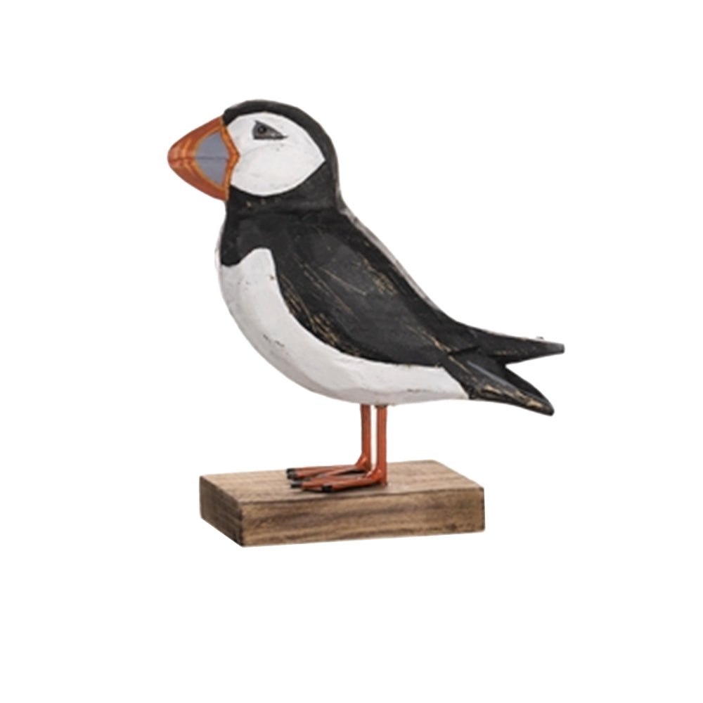 Puffin on a Wooden Block, Large
