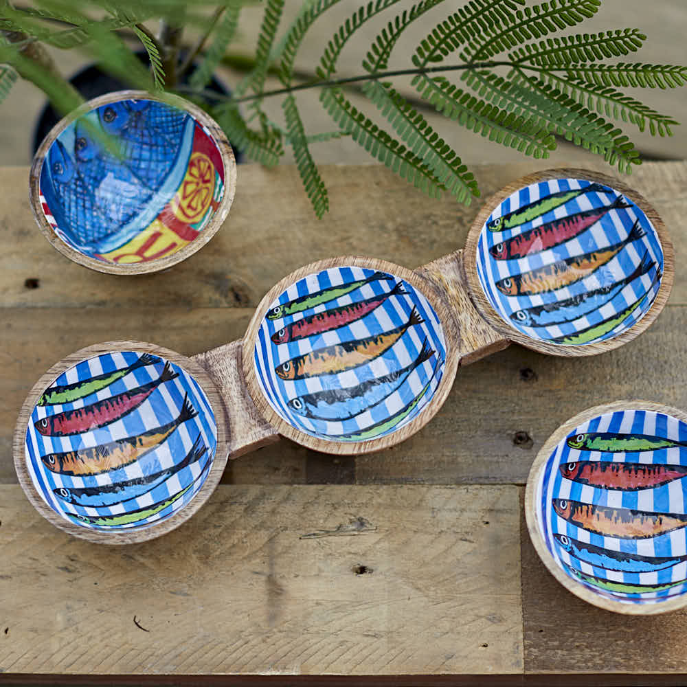 Rainbow Sardine Trio Bowl
