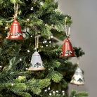 Red Metal Bell with Holly
