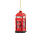Red Telephone Box Shaped Bauble - Angela Reed - Christmas Decorations
