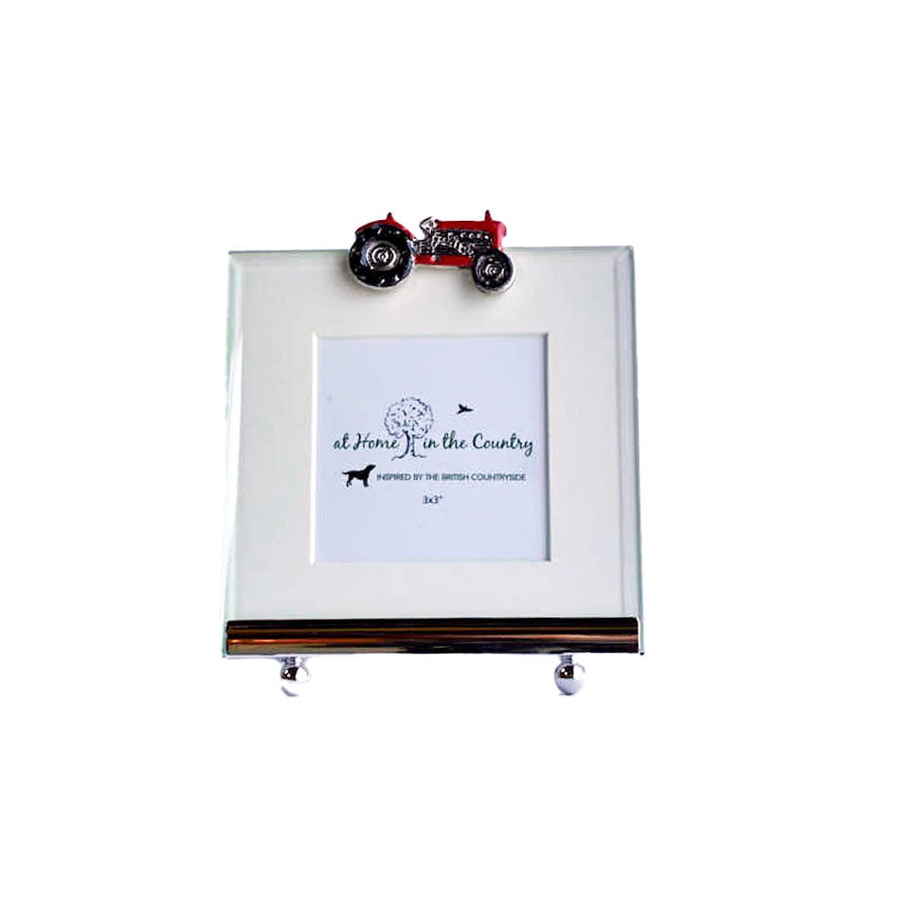 Red Tractor Photo Frame 3" x 3"