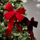 Red Velvet Wired Bow, Small