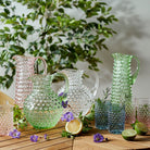 Rose Tall Hobnail Jug
