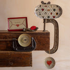 Round Enamel Tray - Heart