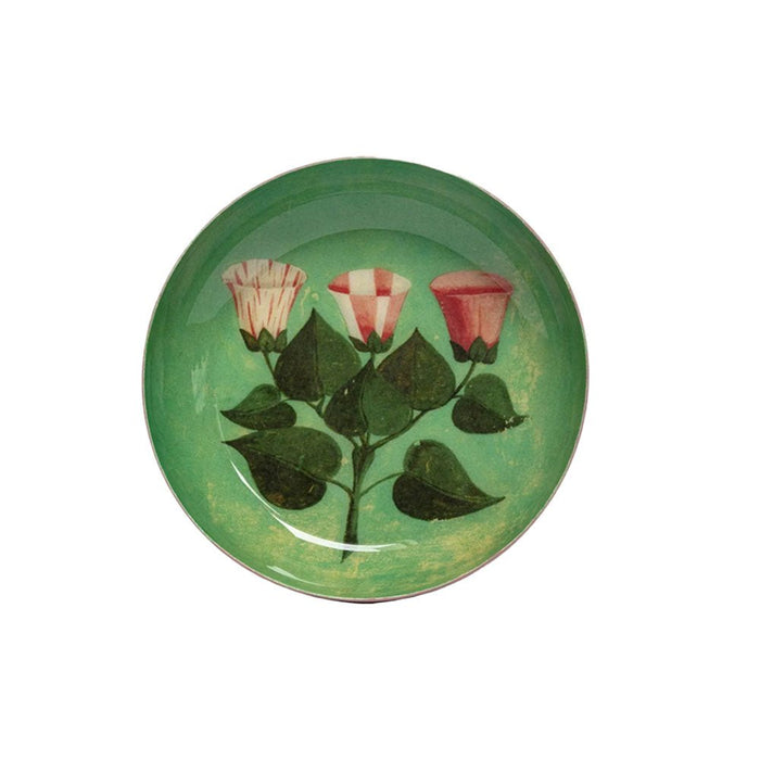 Round Festival of Flowers Enamel Tray