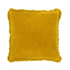 Ruffled Velvet Cushion in Saffron