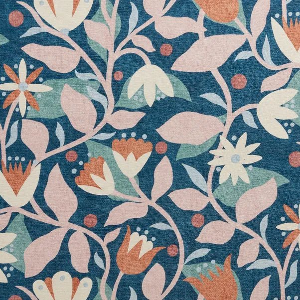 Scion Dancing Daisies Washable Rug, Ink and Blush 76 x 150cm,120 x 170cm,152 x 230cm,185 x 290cm,61 x 230cm runner