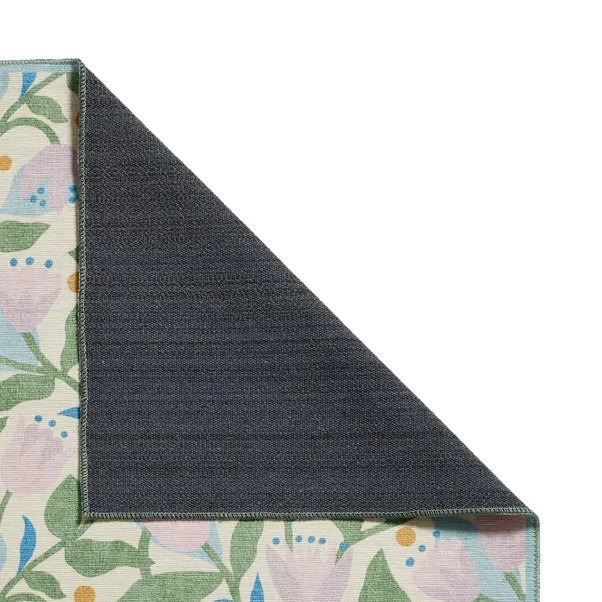 Scion Dancing Daisies Washable Rug, Juniper/Violet 76 x 150cm,120 x 170cm,152 x 230cm,185 x 290cm,61 x 230cm runner