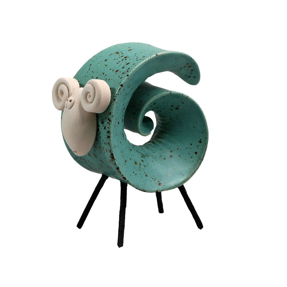 Scroll Ram Turquoise, Large