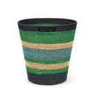 Seagrass Waste Paper Basket Beryl Midnight and Tropic
