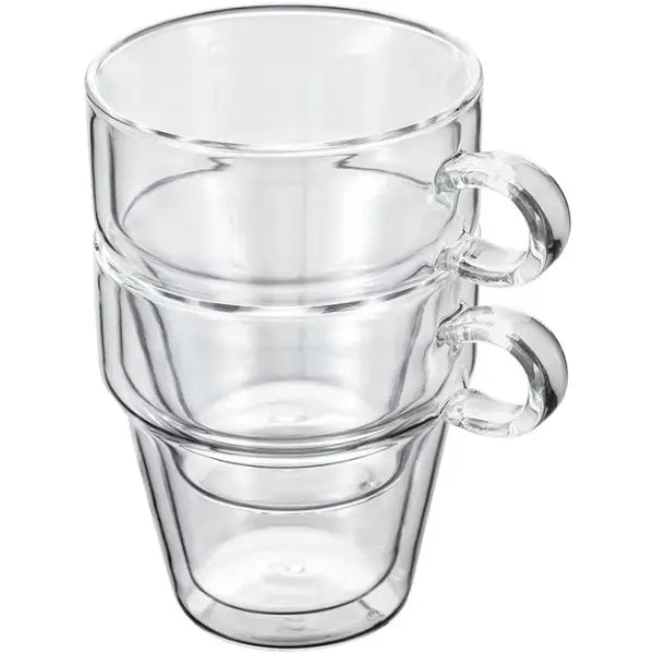 Set of 2 Glass Coffee Mugs Latte Glass Set 325ml,Grand Latte Macchiato Glass Set 320ml,Expresso Glass Set 75ml