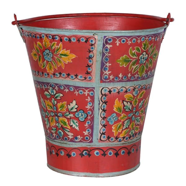 Set of 3 Flower Iron Buckets - Angela Reed - Christmas Decorations