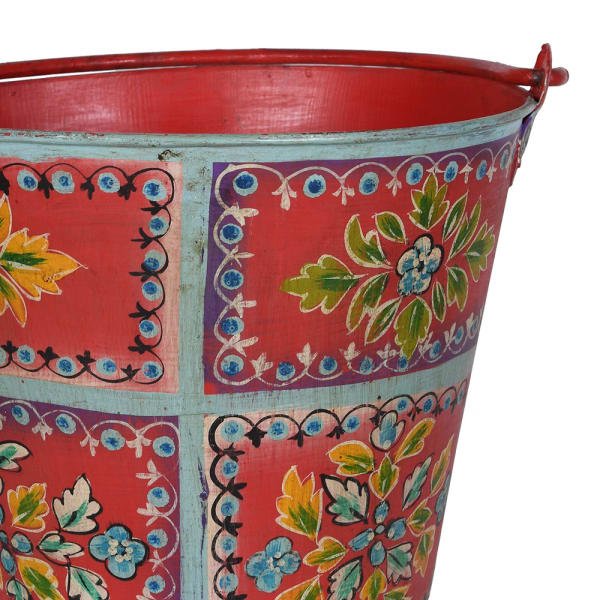 Set of 3 Flower Iron Buckets - Angela Reed - Christmas Decorations