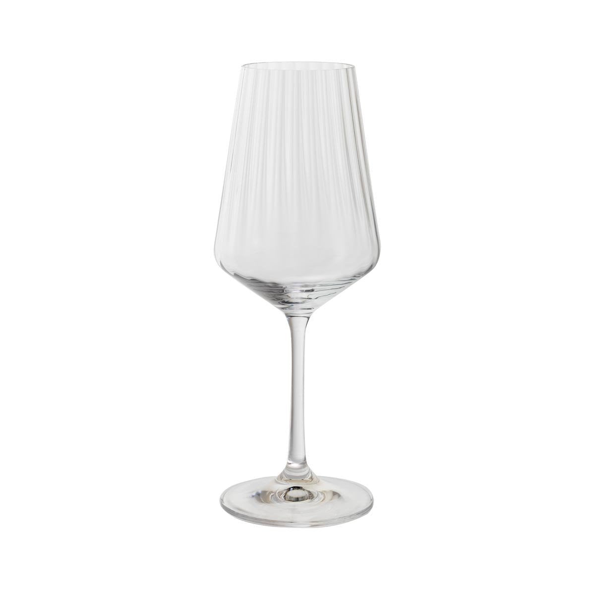 Set of 4 Dartington Cheers! Optic White Wine Glasses