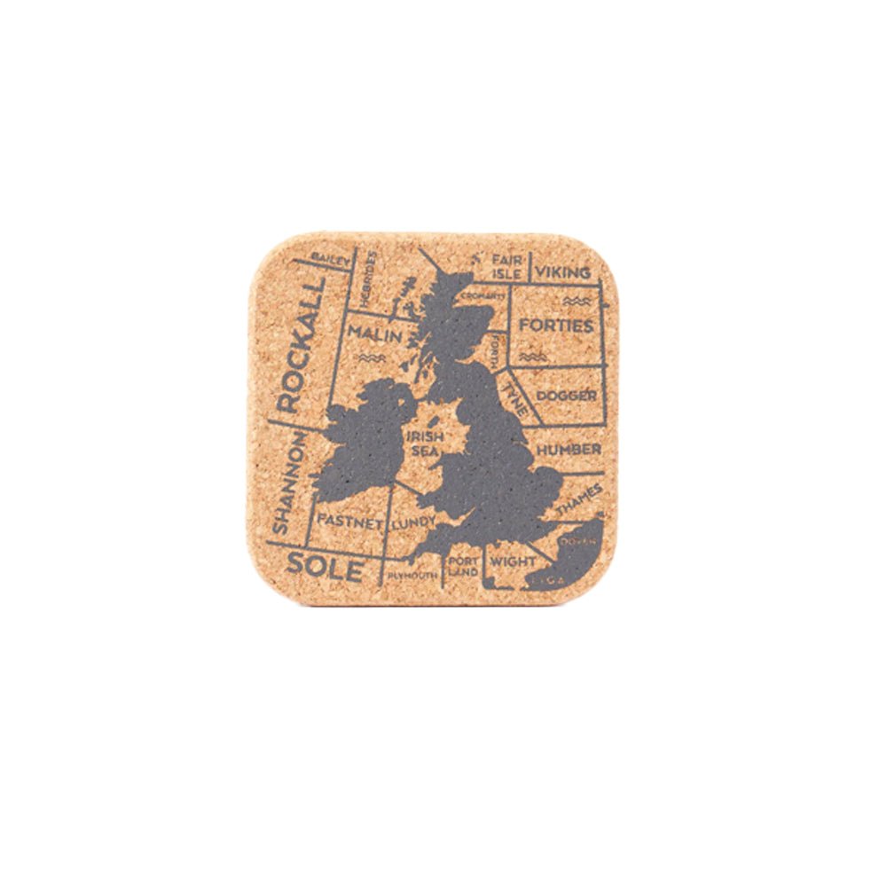 Shipping Forecast Cork Coaster, Set of 4