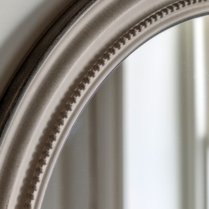 Shoreline Round Mirror, Grey
