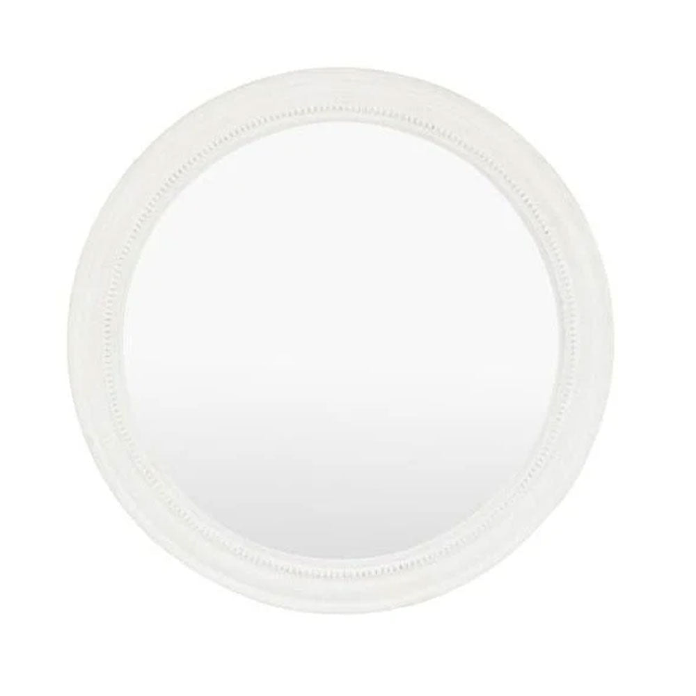 Shoreline Round Mirror, White