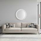 Shoreline Round Mirror, White