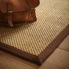 Sisal Rug in Natural with Dark Brown Border 120 x 170cm,160 x 230cm,200 x 290cm,67 x 200cm