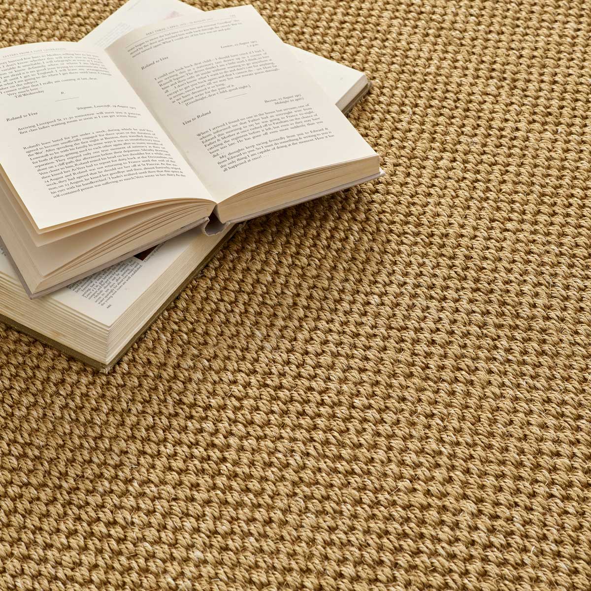 Sisal Rug in Natural with Dark Brown Border 120 x 170cm,160 x 230cm,200 x 290cm,67 x 200cm