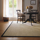 Sisal Rug Light Beige with Black Border 120 x 170cm,160 x 230cm,200 x 290cm,67 x 200cm