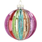 Small Rainbow Ribbed Bauble - Angela Reed - Christmas Decorations