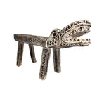 Small White Crocodile Bench
