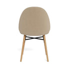 Rear view of the Sophia dining chair highlighting the curved back and leg structure