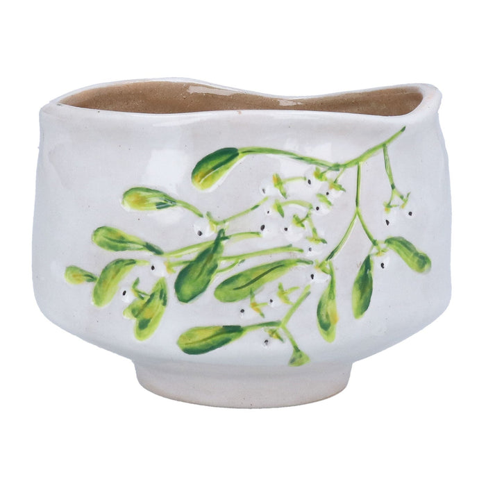Stoneware Bowl, Mistletoe - Angela Reed - Christmas Decorations