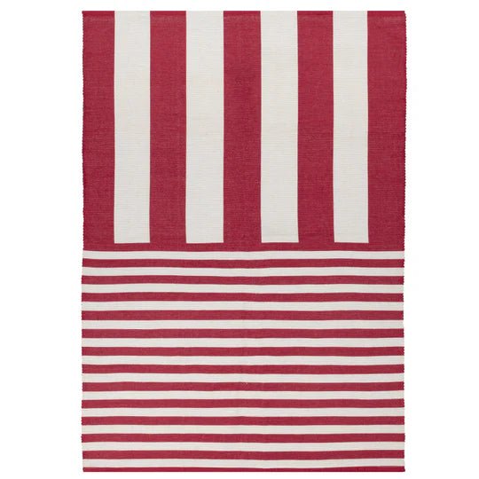 Stripe Indoor/Outdoor Rug Red,Green