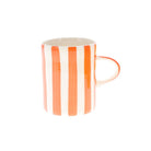 Tangerine Candy Stripe Demi Mug