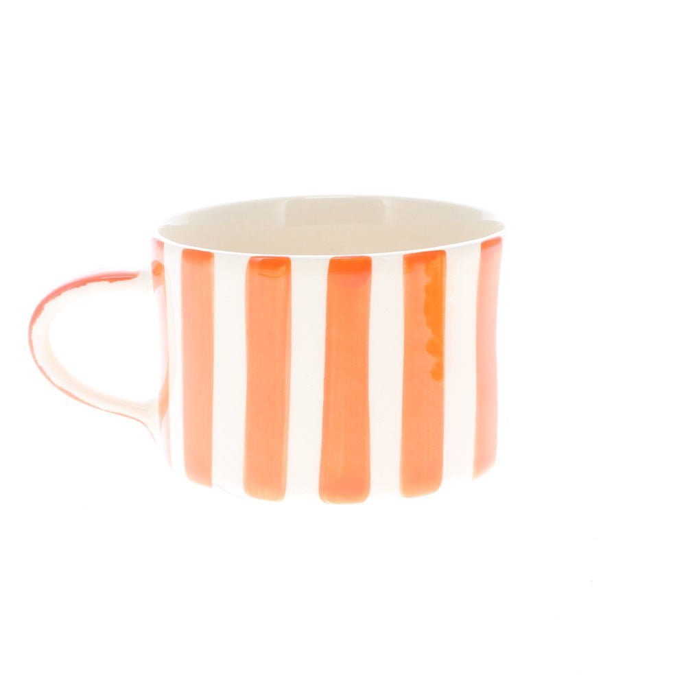 Tangerine Candy Stripe Mug