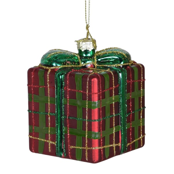 Tartan Present Bauble - Angela Reed - Christmas Decorations