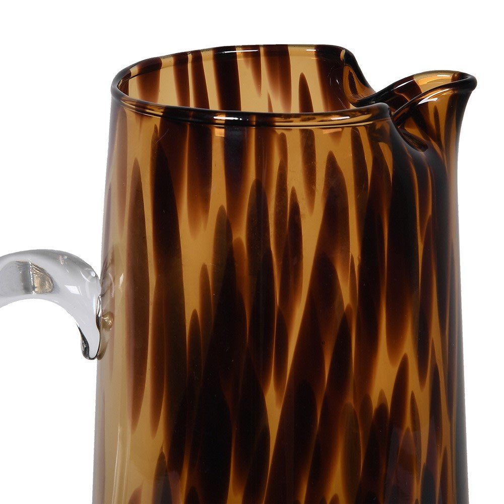 Tortoise Print Glass Jug