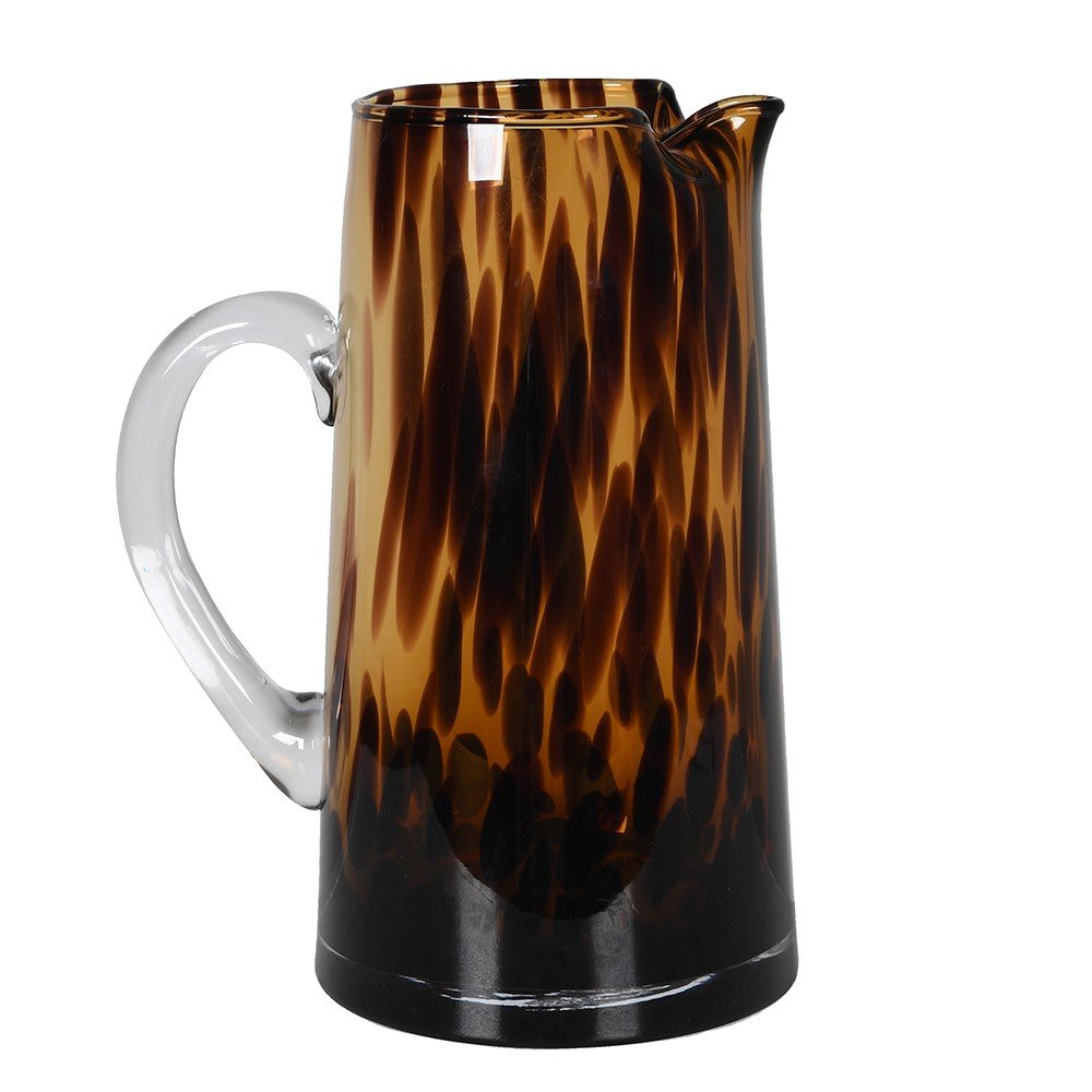 Tortoise Print Glass Jug