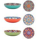 Tuscan Mandela Ceramic Bowl, Large Pastel