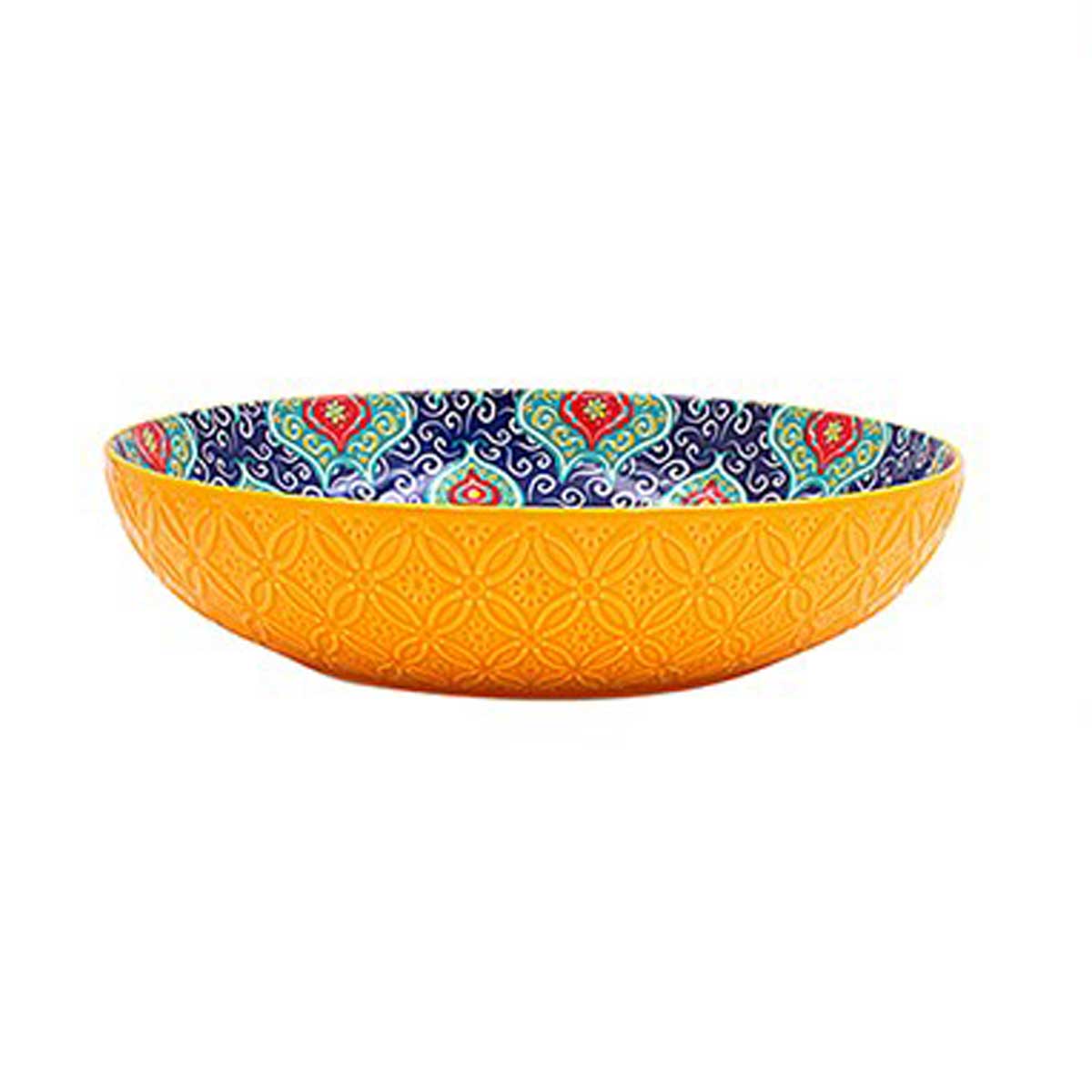 Tuscan Mandela Ceramic Bowl, Large Bright,Pastel