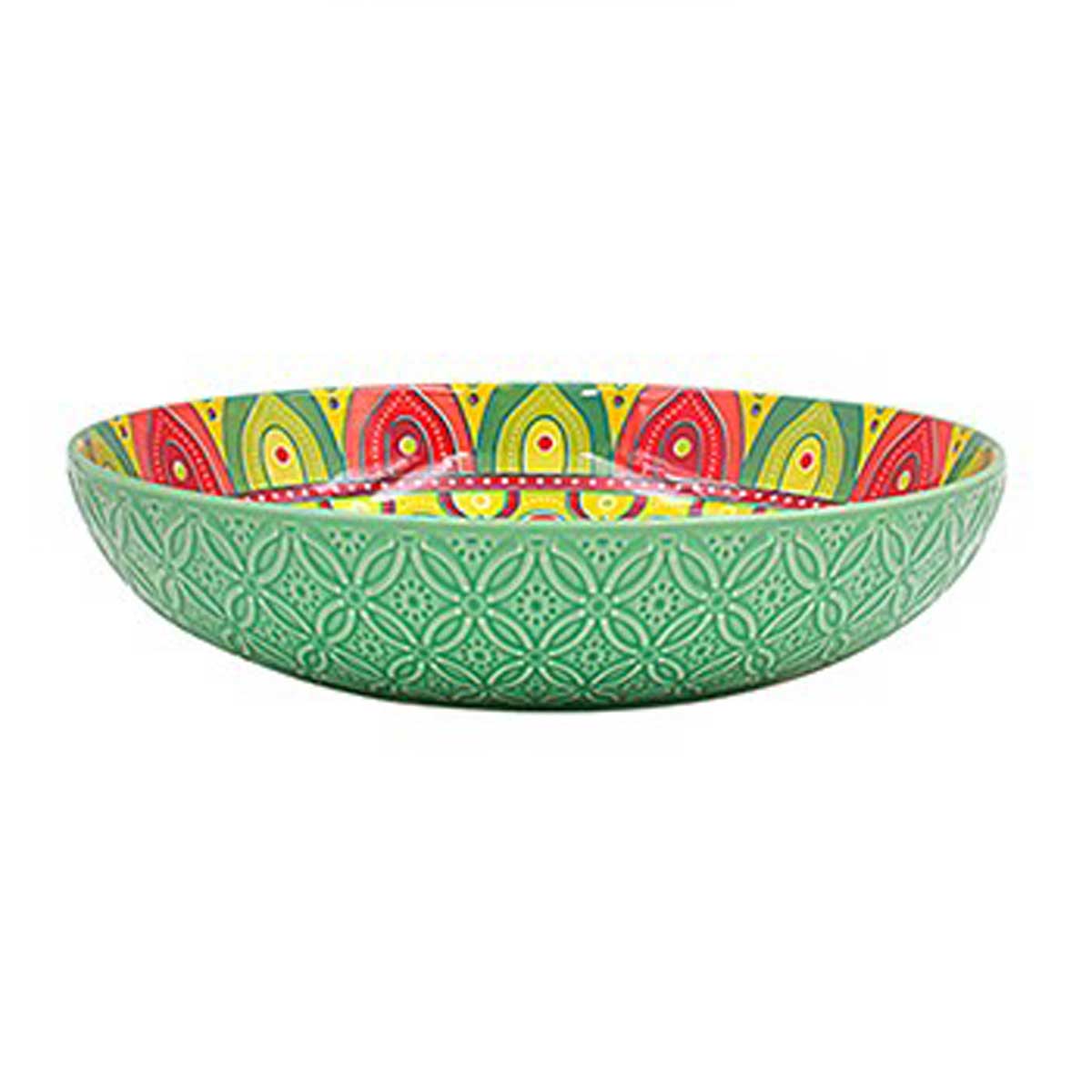 Tuscan Mandela Ceramic Bowl, Large Bright,Pastel