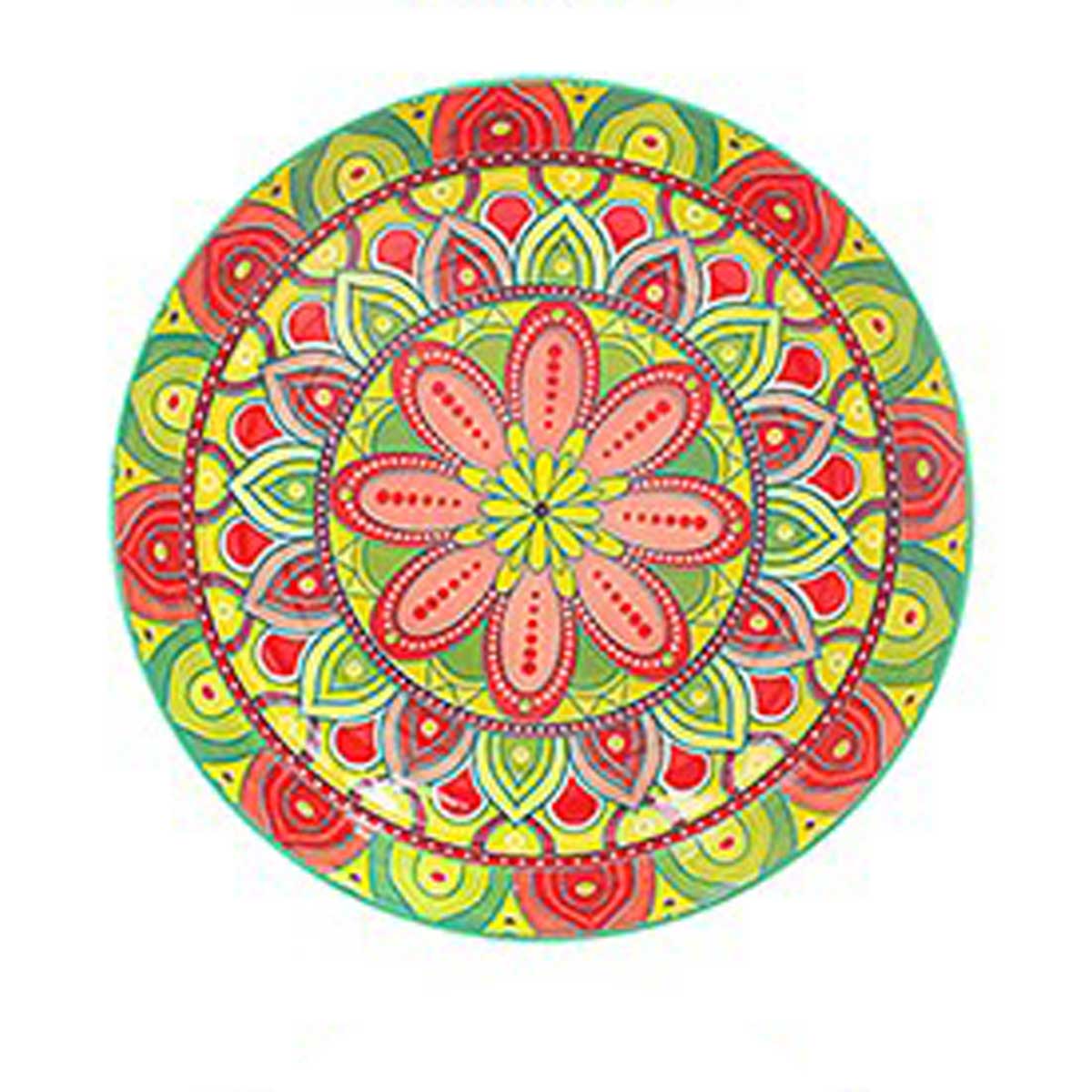 Tuscan Mandela Ceramic Bowl, Large Bright,Pastel