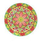 Tuscan Mandela Ceramic Bowl, Large Bright,Pastel
