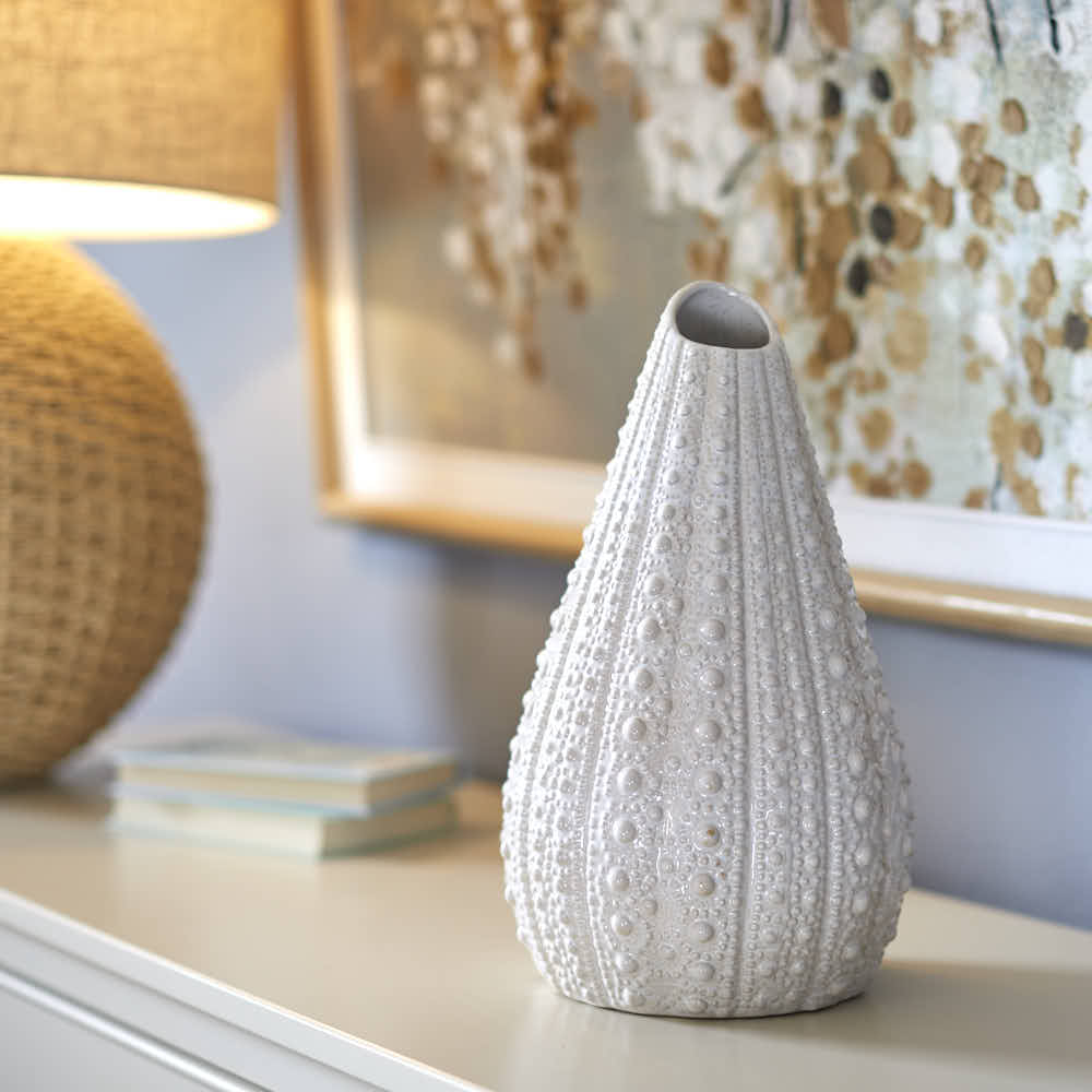 Urchin White Vase