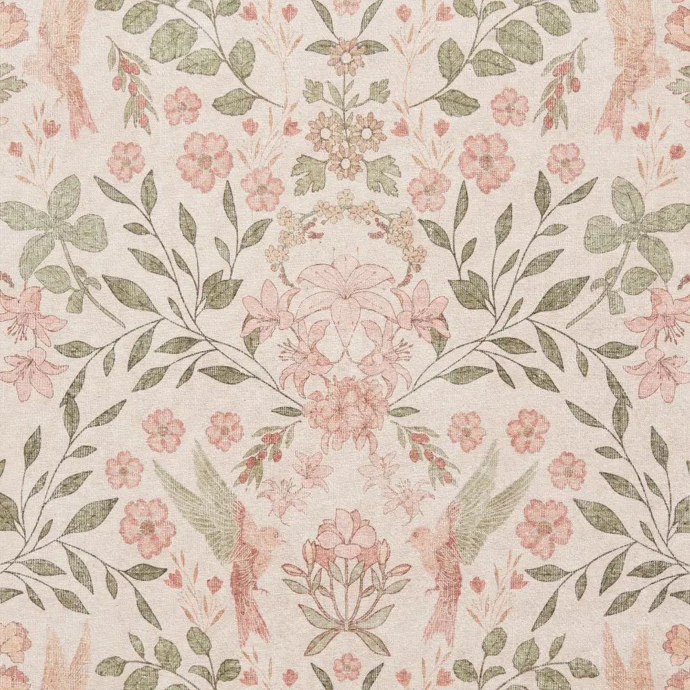 Versailles Washable Rug, Neutral Beige/Green 61 x 230cm runner,122 x 170cm,152 x 230cm,180 x 270cm