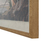 Vintage Style Curlews On Linen In Wooden Frame