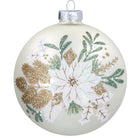 White Poinsettia Bauble - Angela Reed - Christmas Decorations