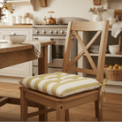 Wide Stripe Seat Pad Cushion with Ties, Honeydew