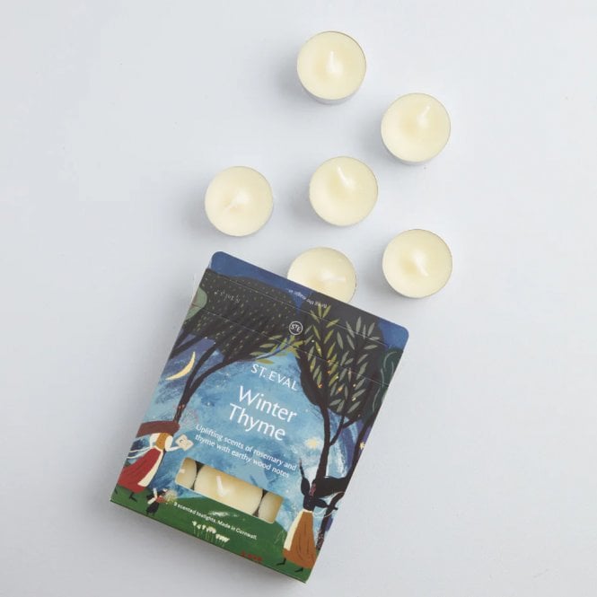 Winter Thyme Tealights, Pack of 9